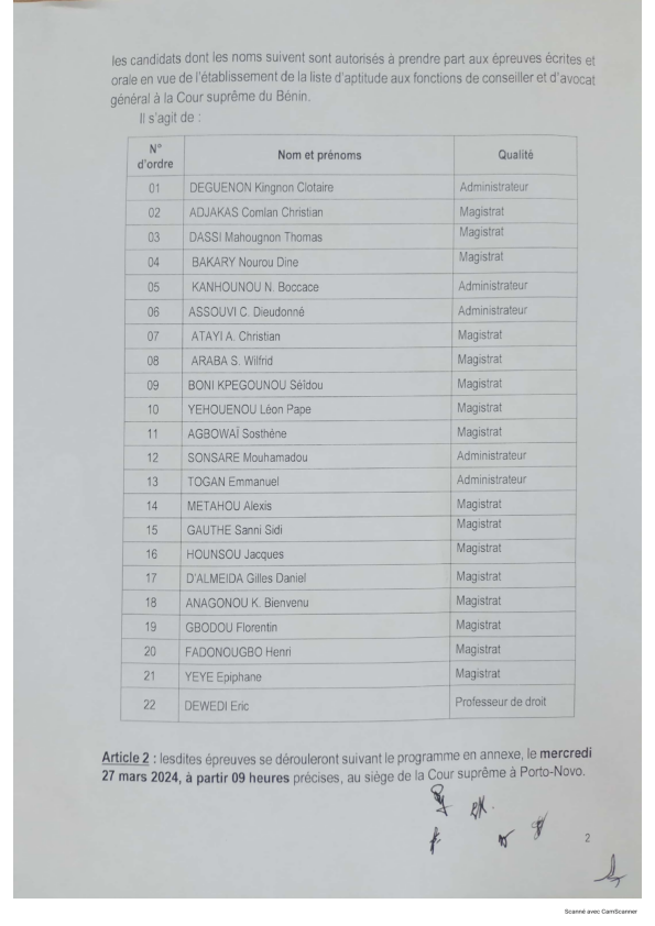 Liste retenue test aptitude Conseiller CS 002