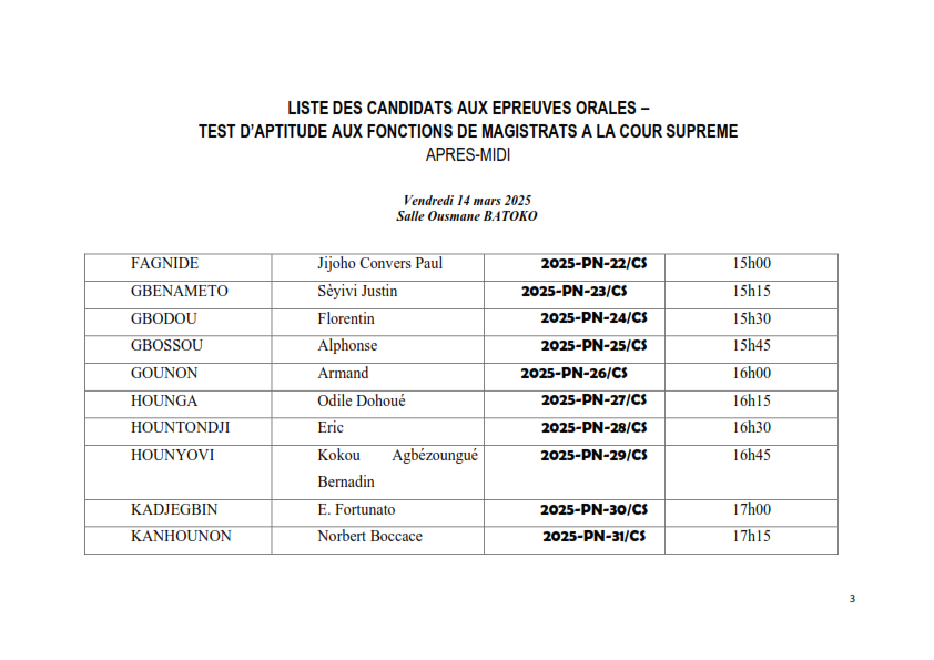 horaires de passage épreuves orales 003